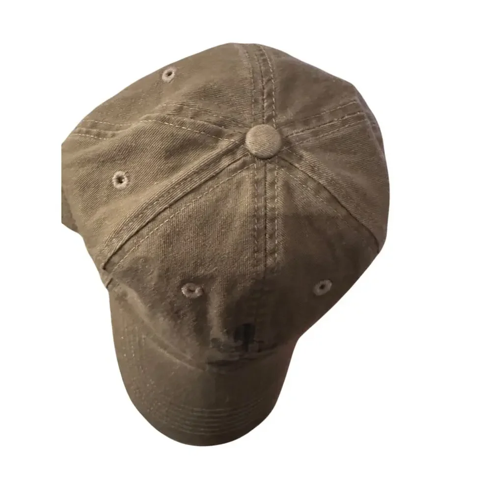 Vintage Disney Park Distressed Mickey Mouse Olive Green Baseball cap hat